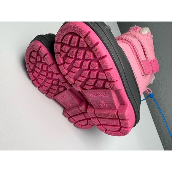 Cat & Jack Girls' Denver Winter Waterproof Boots, Pink size 5 NWOT - Picture 3 of 6
